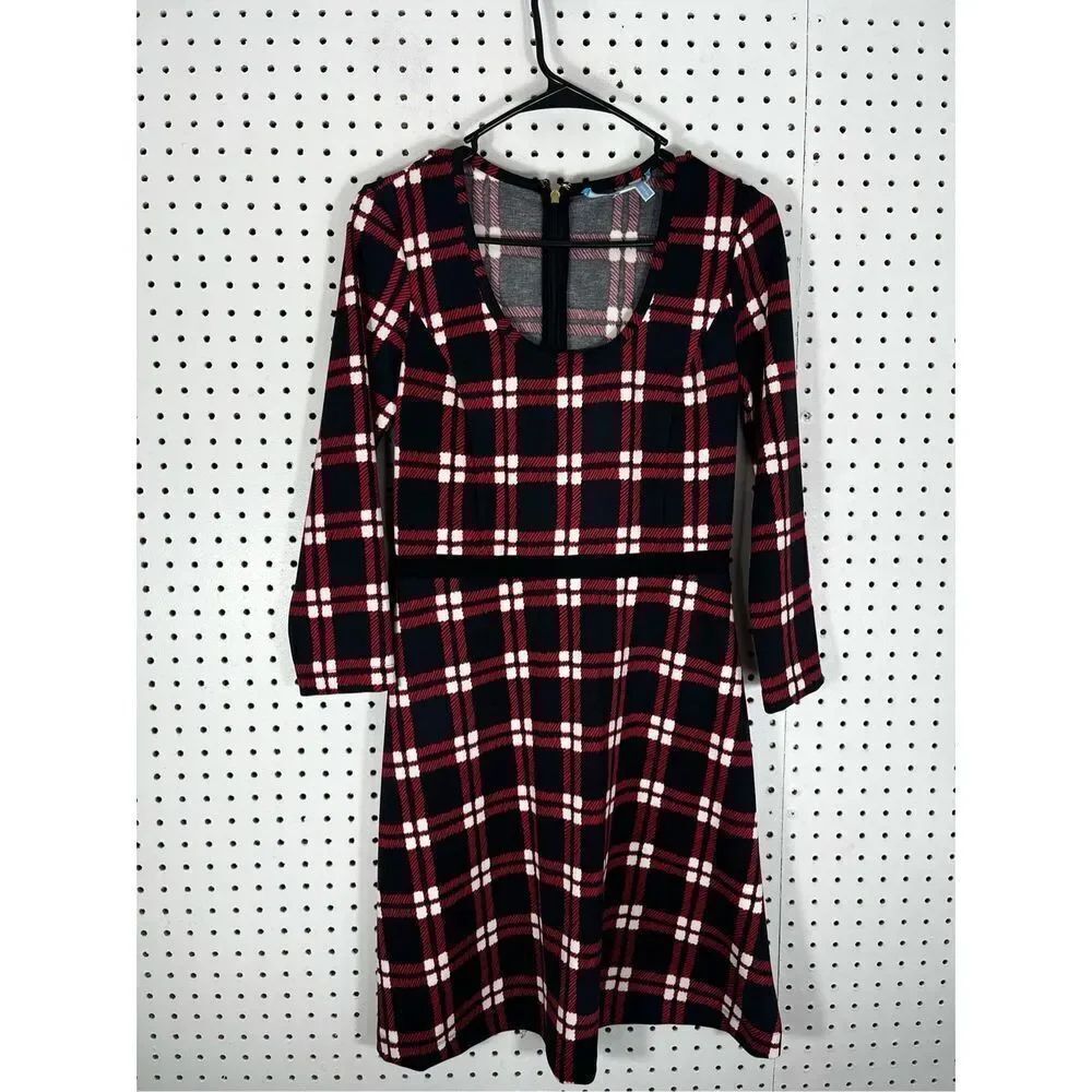 Draper James windowpane plaid dress